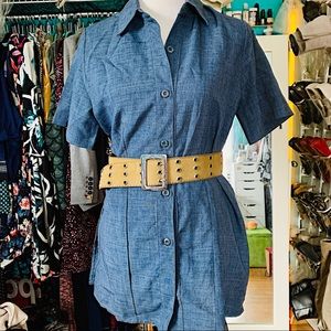 Stylos Blue Top + belt size small